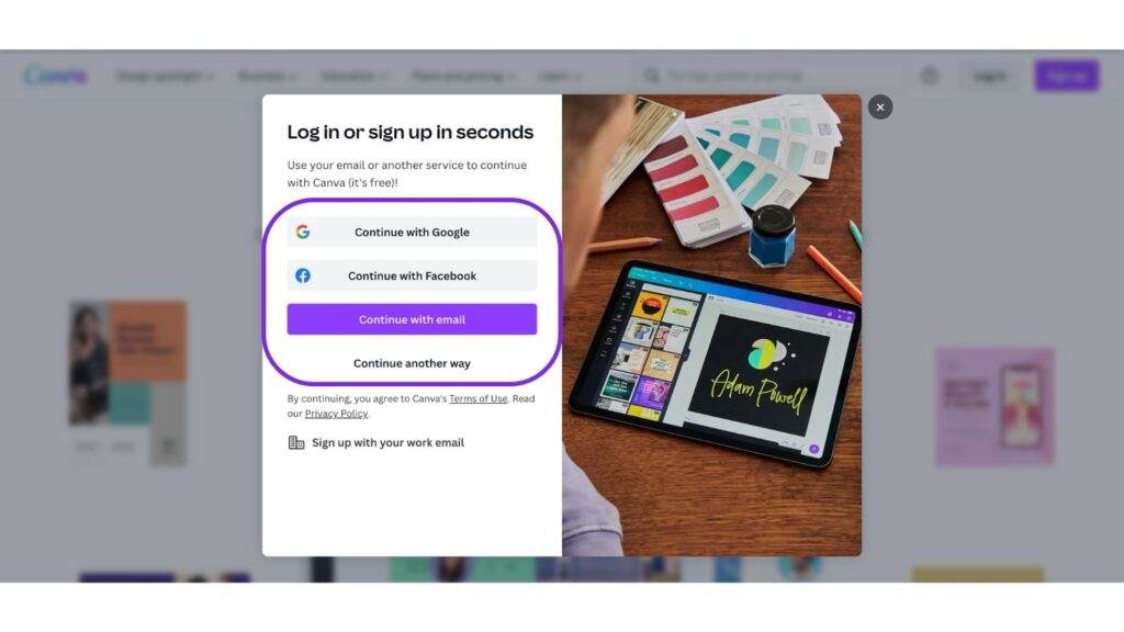 Canva Account LogIn