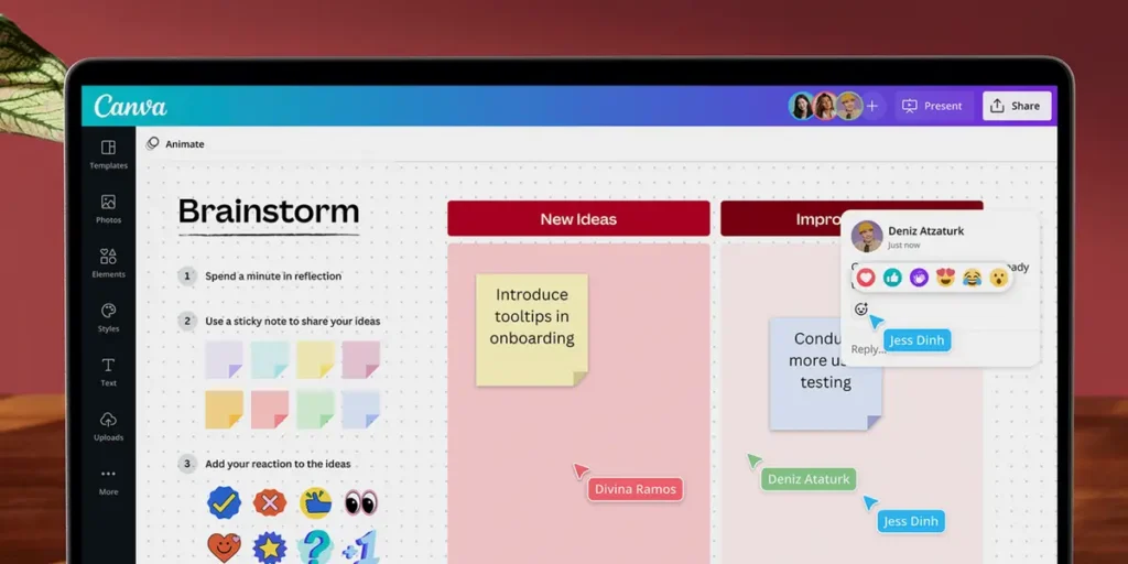 New Canva Whiteboards