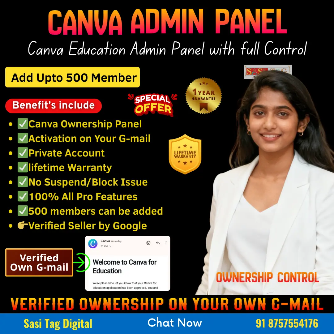 Verified Canva Pro Admin Panel for Canva Pro Seller in 2026