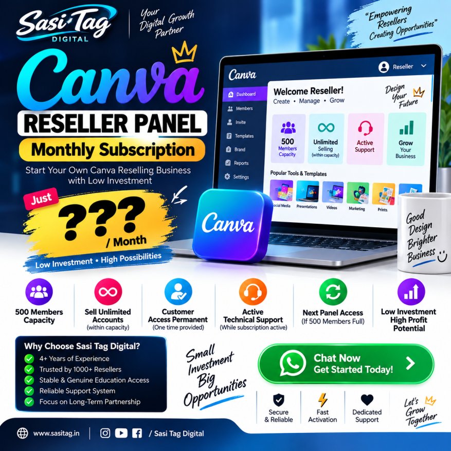 Canva Reseller Panel Monthly Subscription at 99